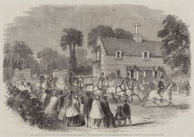 El matrimonio de la princesa Alicia con el príncipe Luis de Hesse Darmstadt, salida de sus altezas reales de Osborne hacia St Clare, la residencia del coronel Harcourt de English School