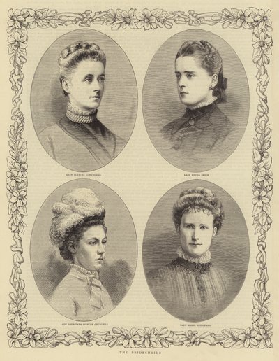 El matrimonio del Duque de Connaught, las damas de honor de English School
