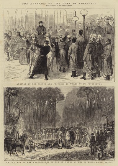 El Matrimonio del Duque de Edimburgo (grabado) de English School