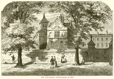 La escuela de Marylebone en 1780 de English School