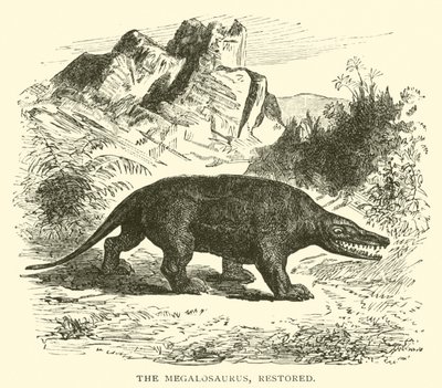 El Megalosaurus, restaurado de English School