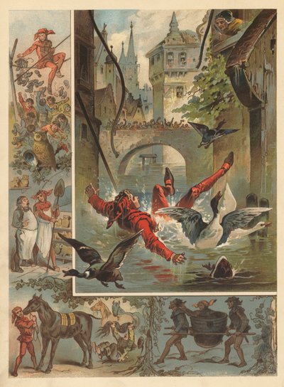 El bufón alegre (cromolito) de English School