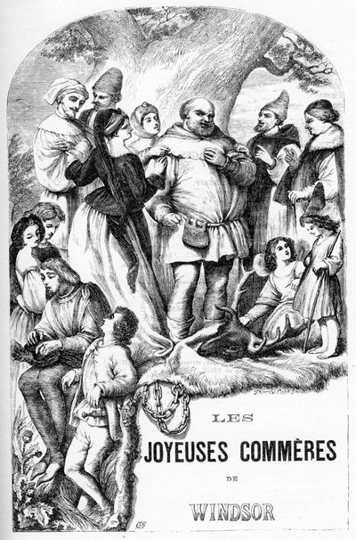 Las alegres comadres de Windsor - Ilustración en “Obras completas de William Shakespeare” 1866 - Las ilustraciones y la forma general de esta edición son tomadas de Cassell