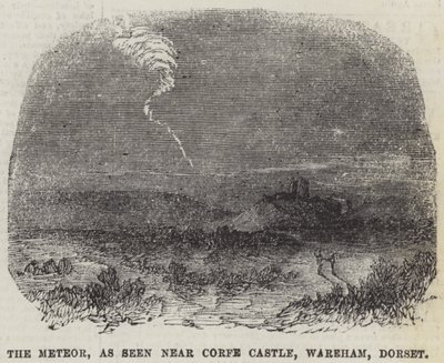 El meteoro, visto cerca del castillo de Corfe, Wareham, Dorset de English School