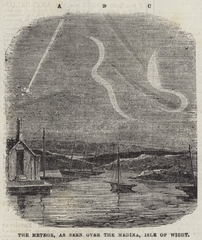 El meteoro, visto sobre el Medina, Isla de Wight de English School