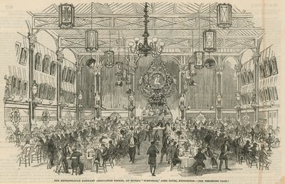 Cena de la Asociación Sanitaria Metropolitana en el Simposio de Soyer, Gore House, Kensington de English School