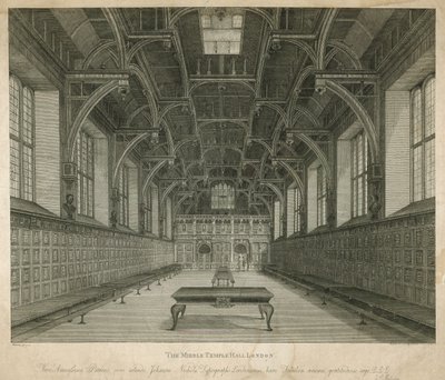 El Salón del Middle Temple, Londres de English School