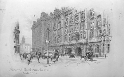 El Hotel Midland, Manchester, c.1910 de English School