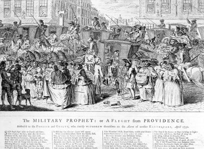 El Profeta Militar, o una Huida de la Providencia, 1750 de English School