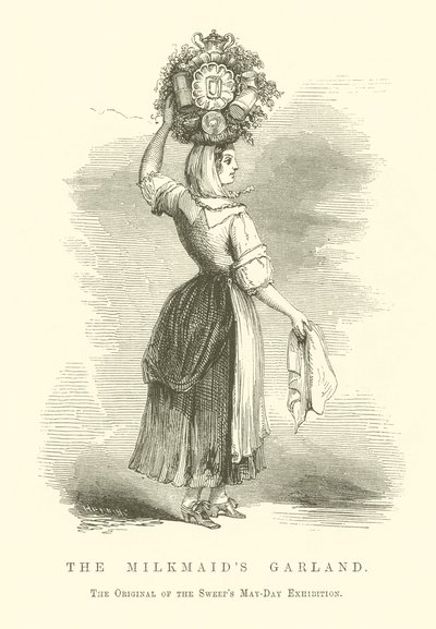 La guirnalda de la lechera (grabado) de English School