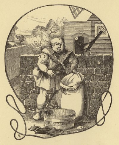 El molinero de Trompington, Geoffrey Chaucer (grabado) de English School