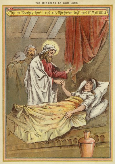 Los Milagros de Cristo: curando a la suegra de Pedro de la fiebre de English School