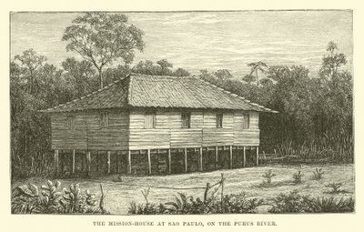 La casa de la misión en Sao Paulo, en el río Purus de English School