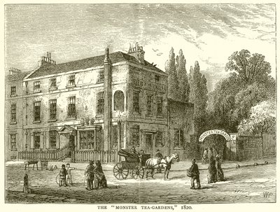 Los jardines de té Monster. 1820 de English School