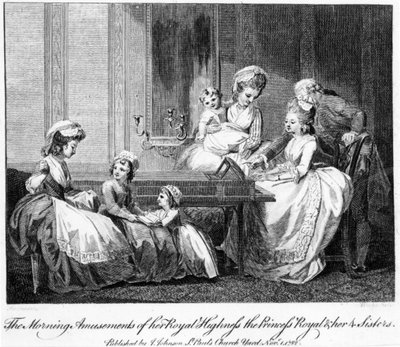 Los Entretenimientos Matutinos de su Alteza Real la Princesa Real y sus 4 Hermanas, 1782 de English School