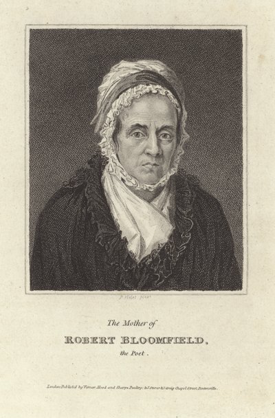 La Madre de Robert Bloomfield, el Poeta (grabado) de English School
