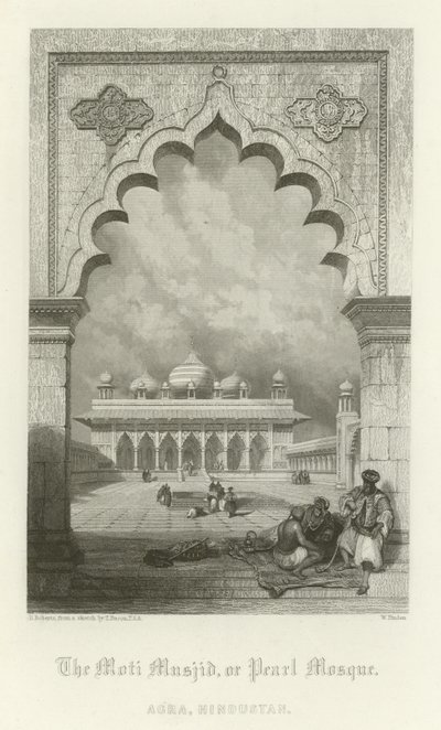 La Moti Musjid, o Mezquita de la Perla, Agra, India de English School