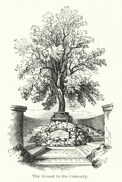 El Montículo en el Cementerio (grabado) de English School