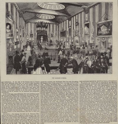 El Museo Napoleón, The Egyptian Hall, Londres (grabado) de English School