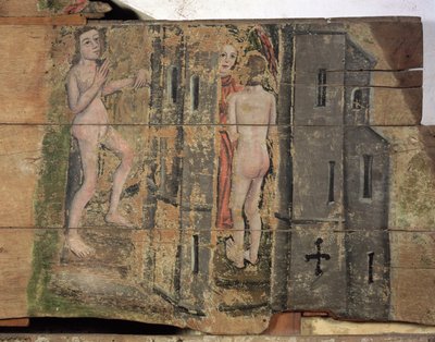 La Puerta Estrecha al Cielo, del Juicio Final de Wenhaston, c.1500-20 (madera pintada) de English School
