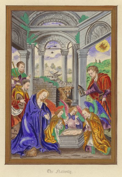 La Natividad (litografia en color) de English School