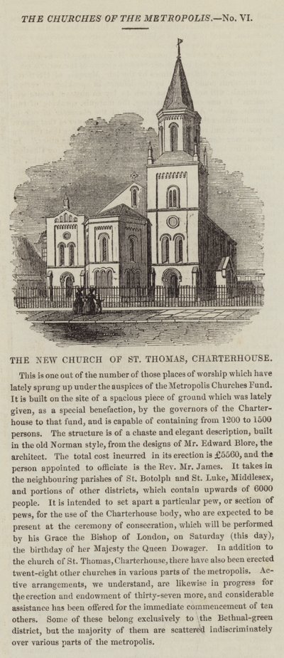 La nueva iglesia de St Thomas, Charterhouse de English School