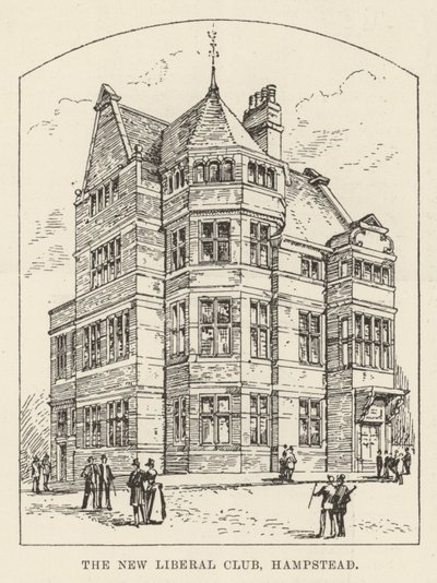 El Nuevo Club Liberal, Hampstead (grabado) de English School