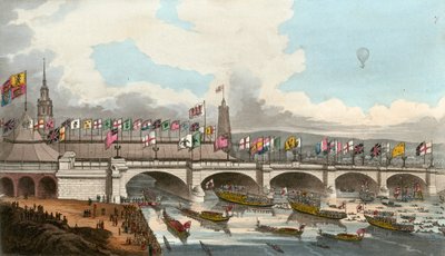 El nuevo Puente de Londres, 1 de agosto de 1831 de English School