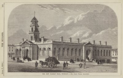 El Nuevo Mercado, Burnley (grabado) de English School
