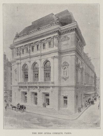 La Nueva Ópera Cómica, París (grabado) de English School