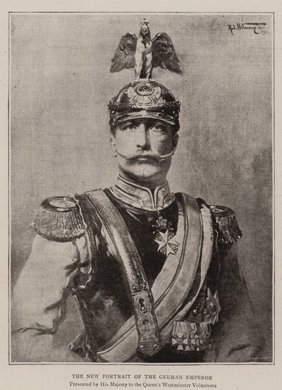 El nuevo retrato del emperador alemán (litografía) de English School