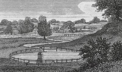 The New River, Hertfordshire (grabado) de English School