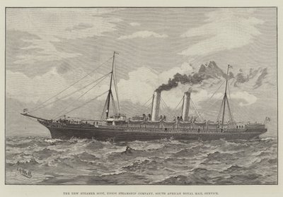 El nuevo vapor Scot, Union Steamship Company, Servicio de Correo Real Sudafricano de English School