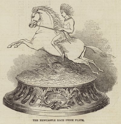El plato del premio de la carrera de Newcastle de English School