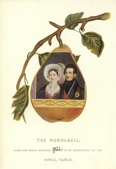 El Nonpareil con retratos de la Reina Victoria y el Príncipe Alberto de English School