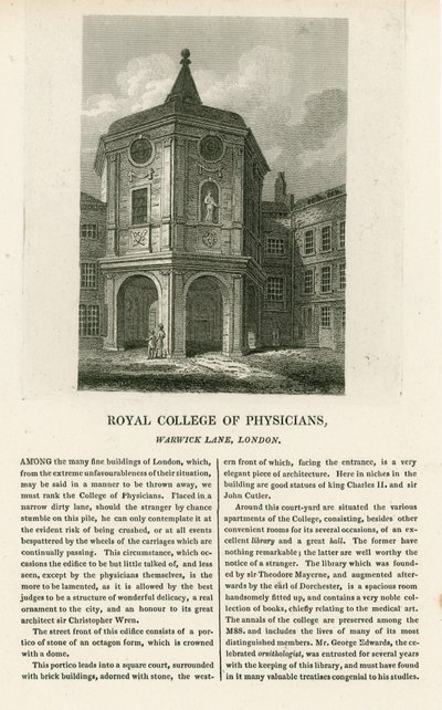 El Antiguo Colegio de Médicos en Warwick Lane de English School