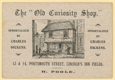 La tienda de curiosidades, Portsmouth Street, Lincolns Inn Fields, Londres; Poole comerciante de papel de desecho de English School