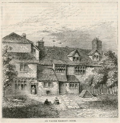 El Viejo Pied Bull (parte trasera), casa de Sir Walter Raleigh de English School