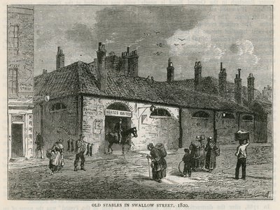 Los antiguos establos en Swallow Street, Londres de English School