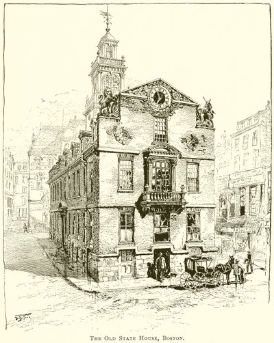 La antigua Casa del Estado, Boston de English School