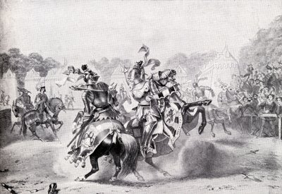 El único torneo en el reinado de la Reina Victoria, ilustración de 