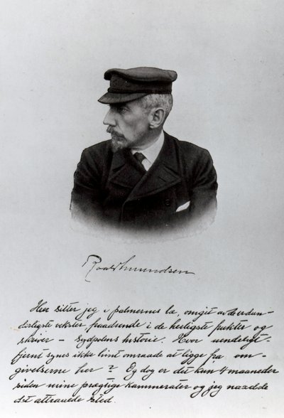 La página de apertura del manuscrito de Roald Amundsen de English School
