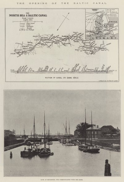 La Apertura del Canal Báltico (grabado) de English School