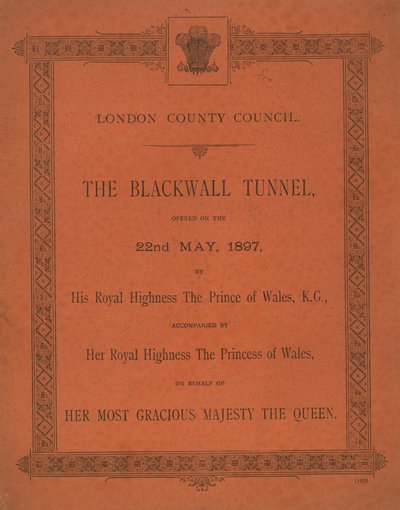 La Apertura del Túnel de Blackwall de English School