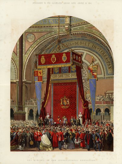 La inauguración de la Exposición Internacional, 1862 de English School