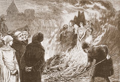 Los mártires de Orleans, ilustración de "The History of Protestantism" de James Aitken Wylie (1808-1890), pub. 1878 (grabado) de English School