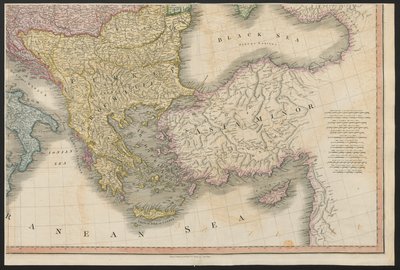 El Imperio Otomano, de Europa, describiendo todos los cambios de Territorio, junto con sus desviaciones en las líneas fronterizas de sus varios Imperios y Estados acordados y confirmados por el tratado definitivo de París, 20 de noviembre de 1815, publicad de English School
