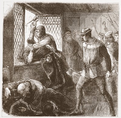 El ultraje en Praga, ilustración de La Historia del Protestantismo por James Aitken Wylie (1808-1890), pub. 1878 de English School