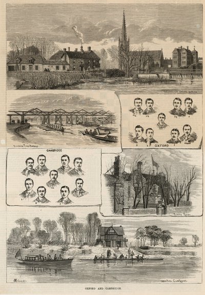 La carrera de botes de Oxford y Cambridge de English School