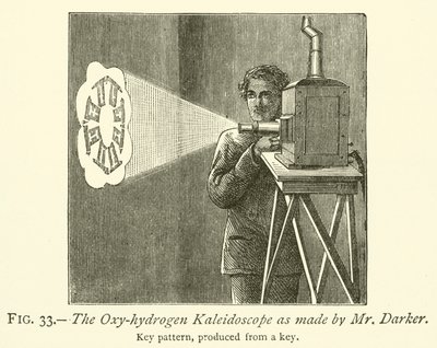 El caleidoscopio oxihidrógeno hecho por el Sr. Darker de English School